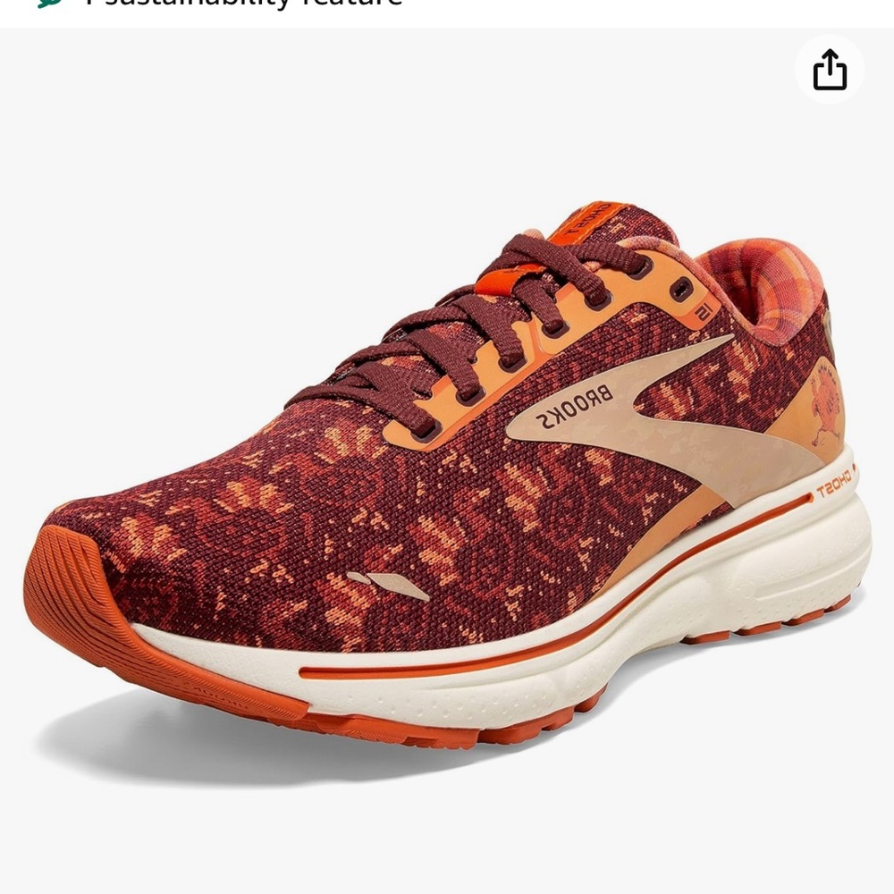 Brooks men’s Ghost 15 Running Turkey Thanksgiving Shoes! Size 10.5 D! EUC!
